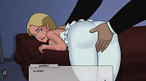 La princesa de dibujos animados se mete los dedos en el coño en un porno gay moderno