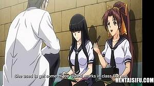 Xxx anime leraar geeft Japanse student een les in Hentai