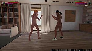 Rdečelaska Judith in Dela se zapleteta v vroče 3D lezbično srečanje